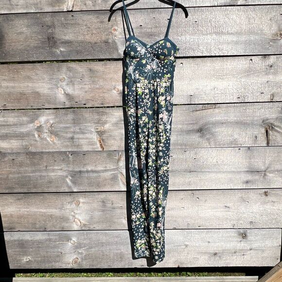 Band of Gypsies Women's Multicolor Sleeveless Wide Leg Floral Jumpsuit - Picture 1 of 8